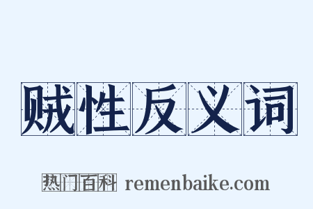 贼性反义词是什么意思的图片